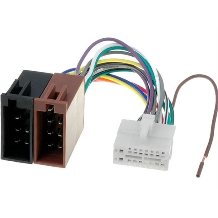 Câble adaptateur connecteur faisceau ISO pour autoradio CLARION - 16 pin