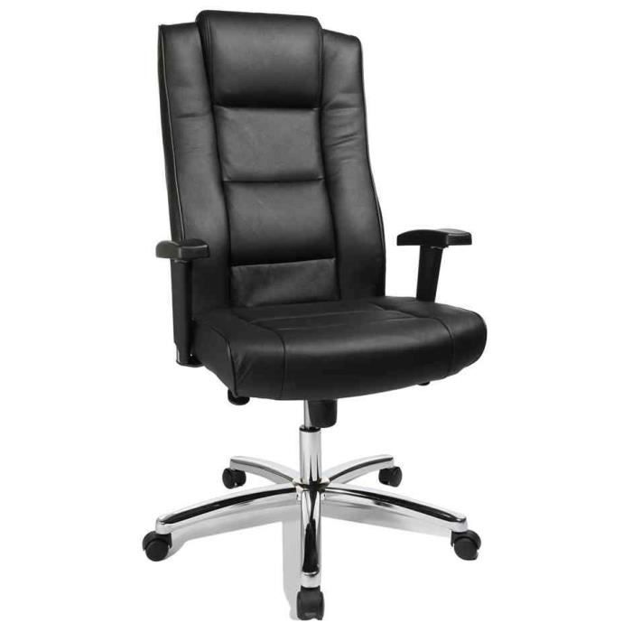 Fauteuil de direction - TOPSTAR - Chairman 10 - Cuir - Noir - Design contemporain Fauteuil de direction - TOPSTAR - Chairman 10 - Cuir - Noir - Design contemporain