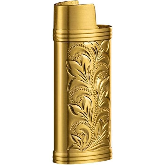 Étui en métal réutilisable pour briquets BIC ordinaires – Étui unique (rouge Étui en métal réutilisable pour briquets BIC ordinaires – Étui unique (rouge