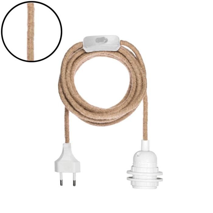 Suspension douille baladeuse à prise Naturel 400 cm Suspension douille baladeuse à prise Naturel 400 cm