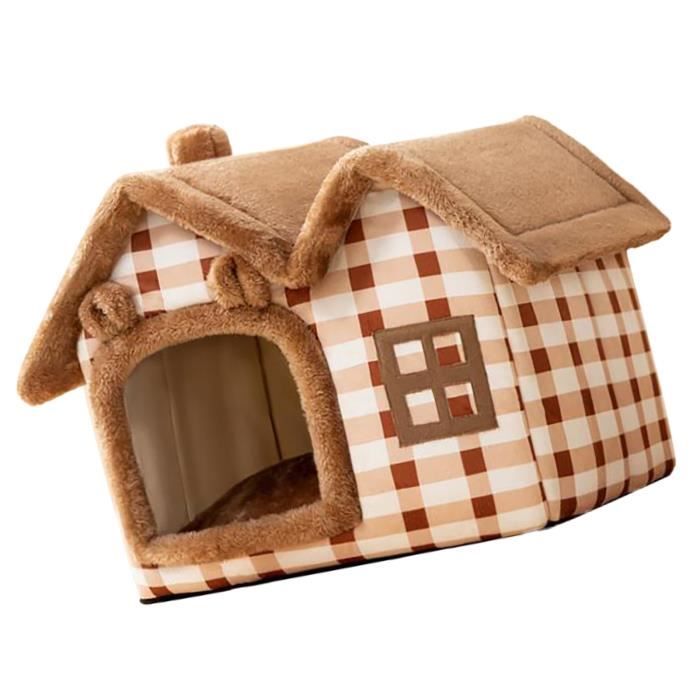Maison Pour Chat D'Extérieur Isolée 42x42x42cm - Imperméable, Hivernale - Pour Balcon, Jardin, Garage - 5
