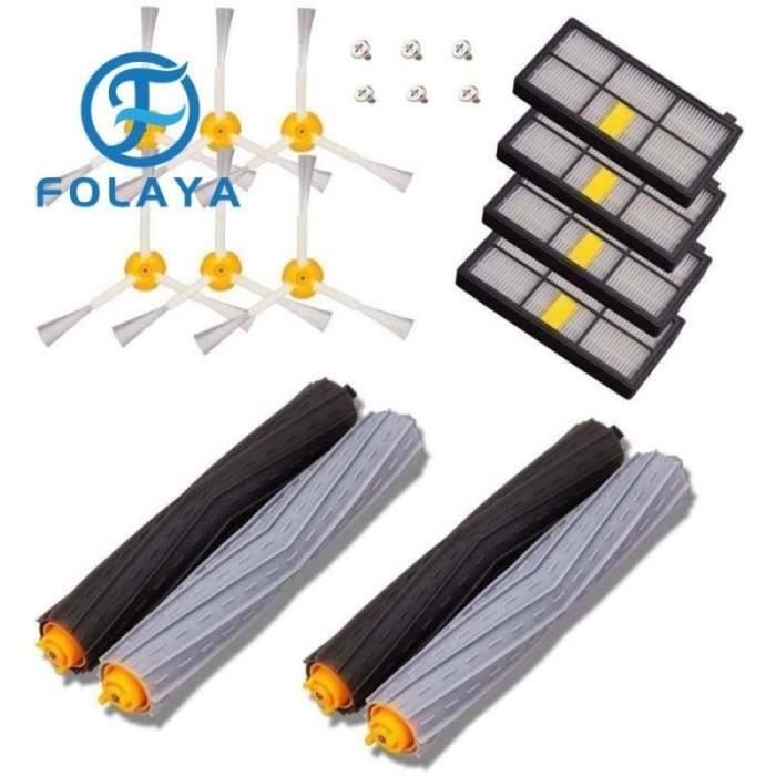 Kit 4 Brosse Extracteurs AeroForce Pour IRobot Roomba Série 800 900 – Remplacement Compatible 850 860 980 966