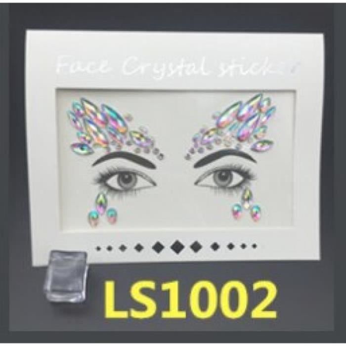 Tatouage Temporaire Ardoisé strass paillettes visage bijoux gemmes Festival fête maquillage