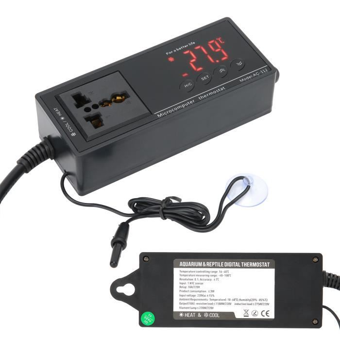 Contrôleur De Température Numérique TPM-900 220V - Thermostat LED Avec Capteur Pour Réfrigérateur Ou Fermenteur - 10