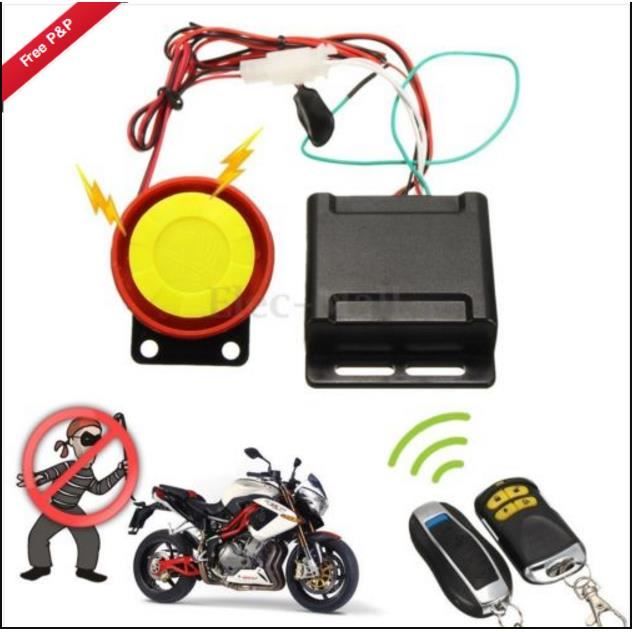 Alarme Moto Sans Fil TKSE - Système Antivol Avec 2 Télécommandes, Sensibilité Réglable, étanche, Portée 150 M