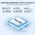 Doogee Smini Smartphone Robuste 15Go + 256Go Helio G99 Caméra 50MP 4.3'' 3000mAh GPS NFC Double SIM 4G - Noir-1