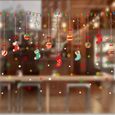 1 Feuille d'AutoCollant de Noël AutoCollant Mural Autocollant de vitrine amovible stickers de noel decoration de noel-1