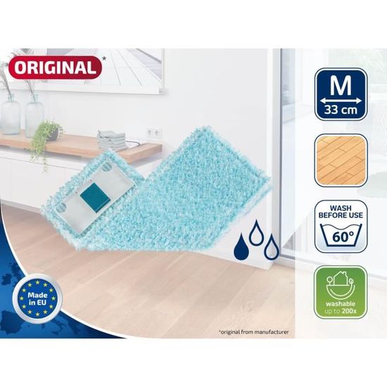 Housse Micro Duo Leifheit 55162, Serpillères De Rechange Pour Balai