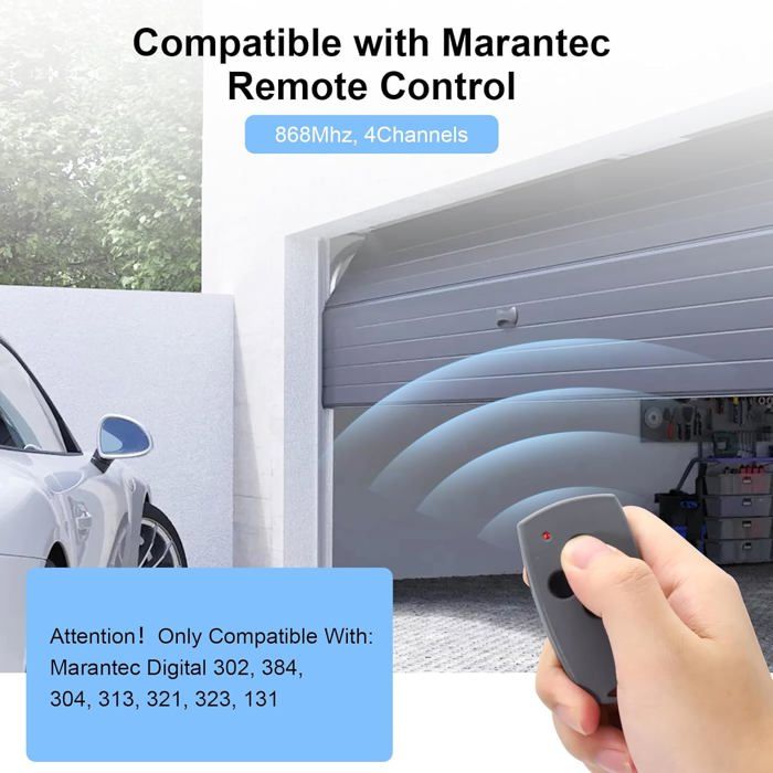 Télécommande - Marantec - D302/D304/D321/D323 - 868.3MHz/433MHz - Auto