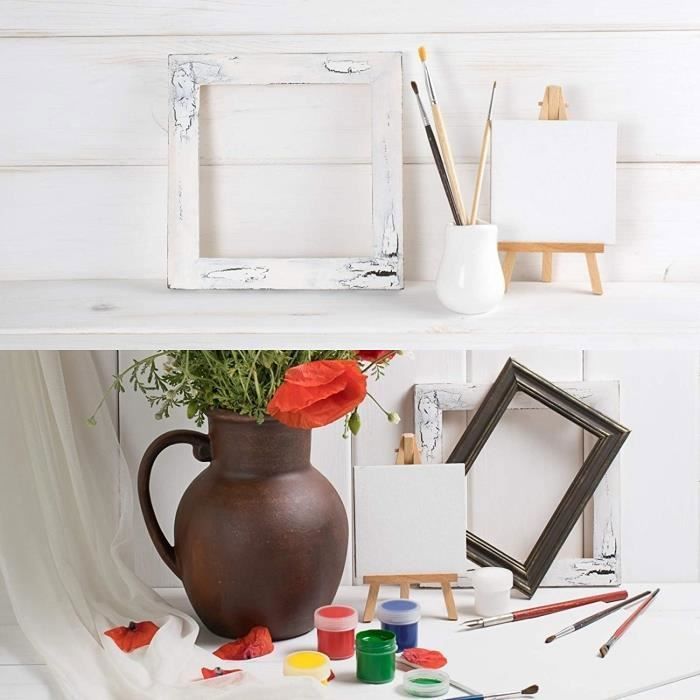 Lot De 24 Toiles Vierges Miniatures 5x5cm - Châssis En Coton Pour Peinture Acrylique, Huile, DIY - Décoration Maison/Bureau
