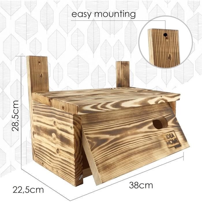 Grand Nichoir Chauve Souris En Bois Massif Fsc - Vissé, Résistant Aux