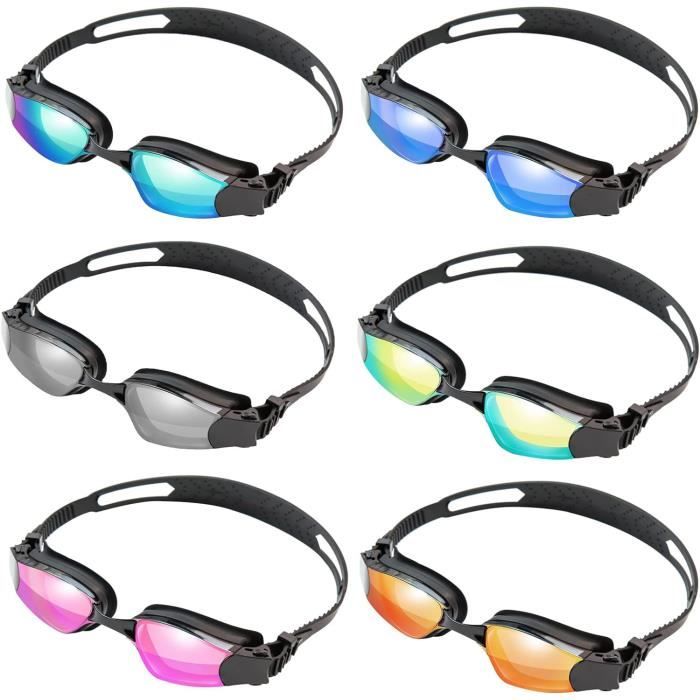 Lunettes Natation Unisexes Anti-buée, UV, Joints Silicone, Réglages Rapides - Sport
