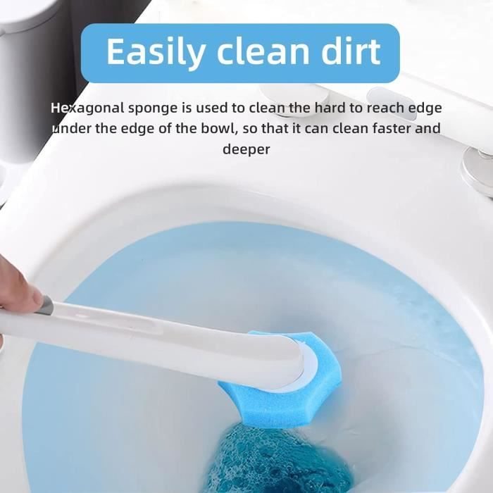MR.SIGA Lot De 2 Têtes De Rechange Brosse WC - Poils Denses Et Durables Pour Nettoyage Profond
