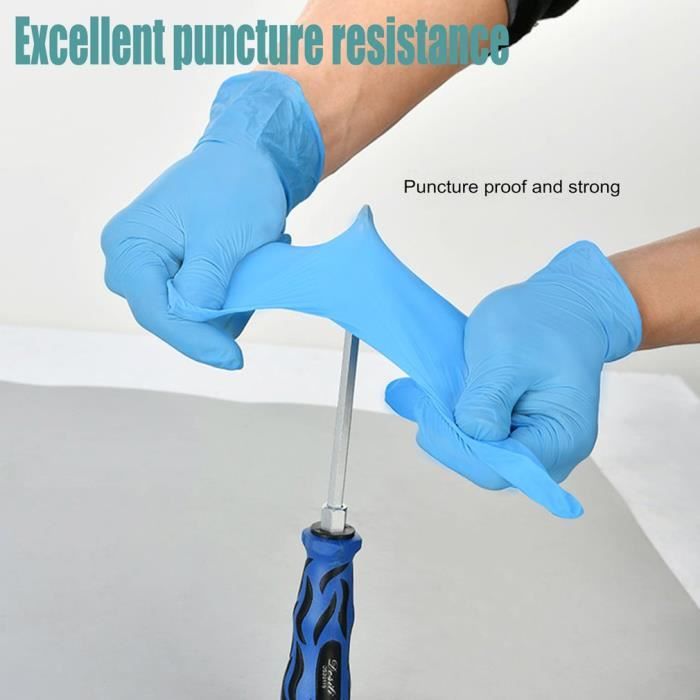 Gants Jetables Vinyle 100 Pièces - Sans Latex Ni Poudre - Qualité Alimentaire 3mm - Pour Cuisine Et Nettoyage