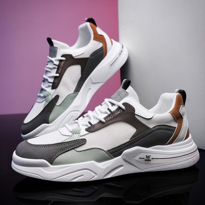 2022 Baskets Homme Fashion Sneakers Breathable Blanc Cdiscount Chaussures