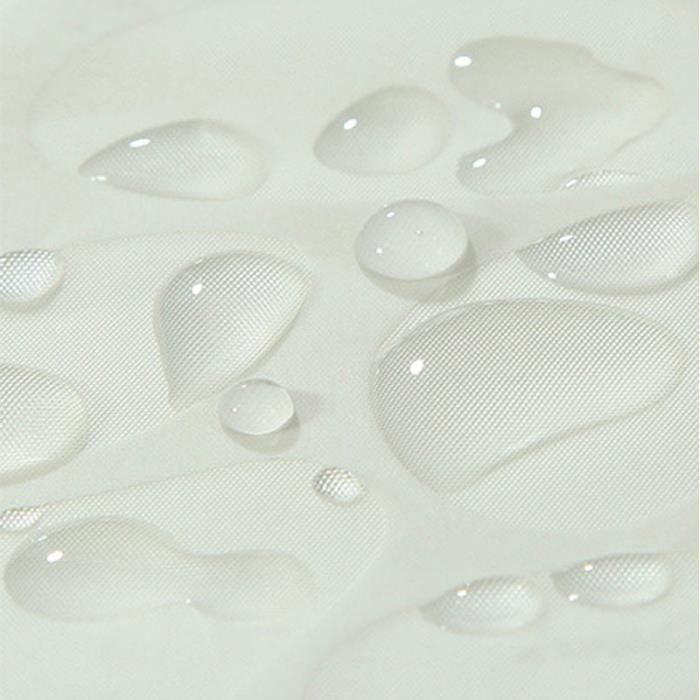 Rideau De Douche Anti-Moisissure Beige 180x200 Cm - Tissu Lin Texturé Imperméable Avec 12 Crochets