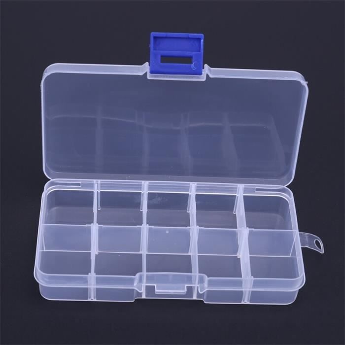 Boîte De Rangement Pêche Carpe – 12 Broches, Plastique Solide, Pour Hameçons Et Bas De Ligne