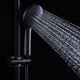Auralum Barre de douche Noir (Sans Robinet) + Douchette Hauteur Réglable avec 1.5M flexibe de douche, peut pour baignoire-2