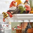 Ornement de figurine de nain de Noël, artisanat peint en résine sur le bureau du salon et de la chambre, cadeaux de Noël-2