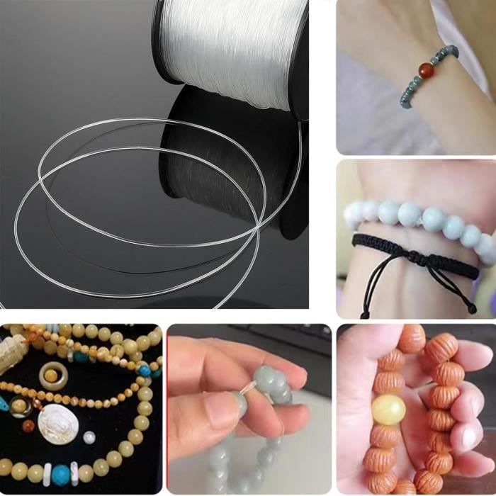 Fil Élastique 0.8mm Pour Bijoux - Lot De 2 Bobines De 10m - Noir | DIY Bracelets