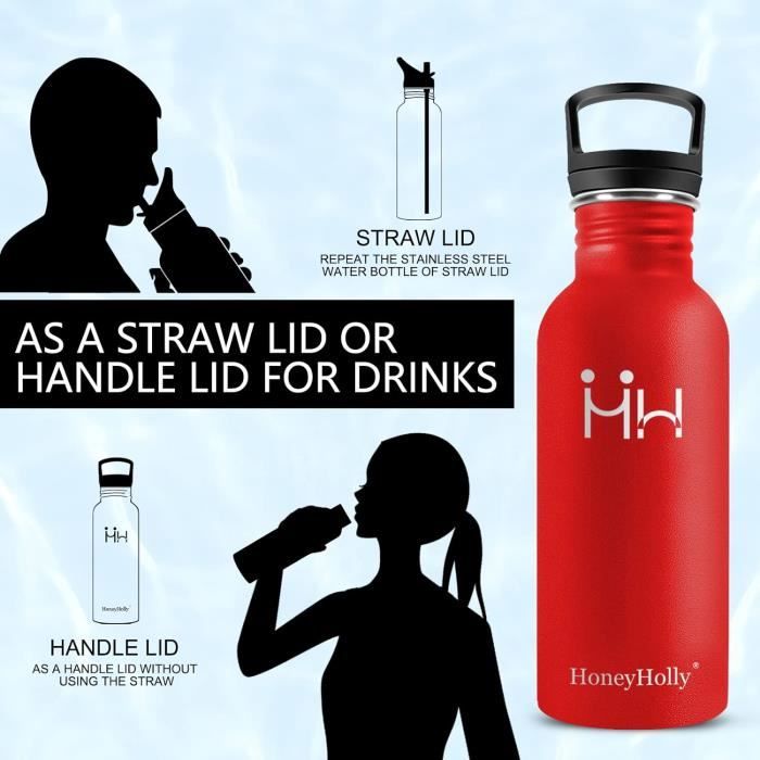 Gourde Enfant Jarlson 500 Ml Sans BPA - Bouchon Sport "Chug" - Pour L'école, Le Sport, La Maternelle