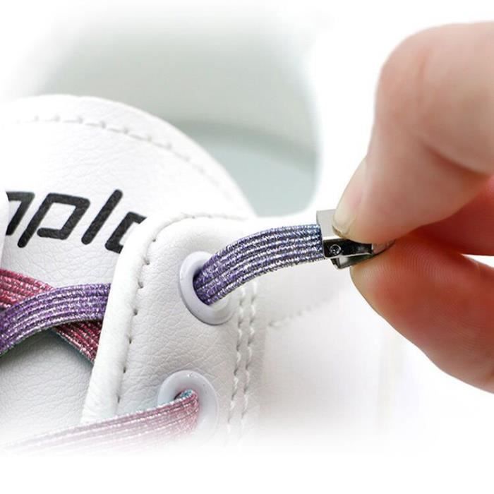 Or CHINA Nouveau lacet de verrouillage elastique couleur bonbon pas de lacets de chaussure de cravate baskets chaussures de securit Cdiscount Chaussures