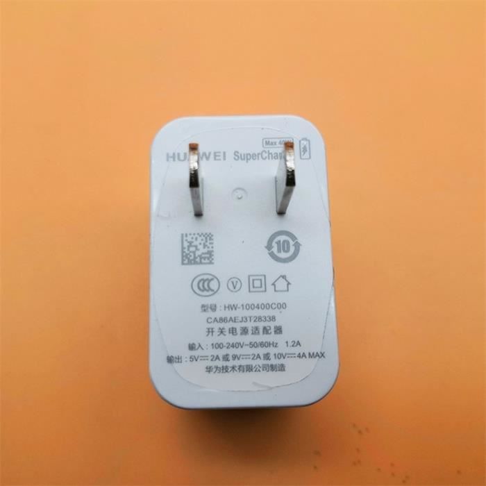 Chargeurs,Chargeur rapide d'origine ue Huawei P30 Pro 40W suralimentation  charge rapide 5A - Type 40W Supercharge-Add 5A 1M cable - Cdiscount  Téléphonie