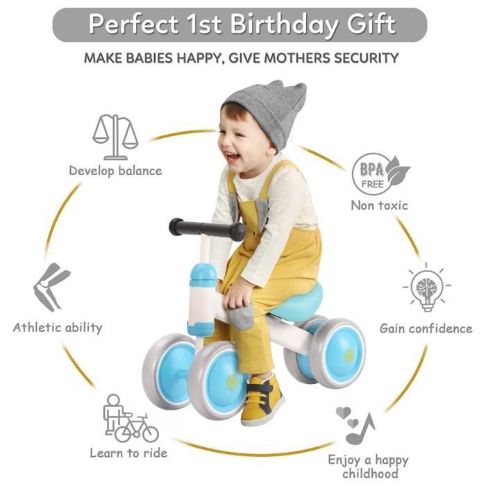 Draisienne Bébé Vélo Enfant Sans Pédales Pour 10-24 Mois ROSE - Jeux - Jouets Draisienne Bébé Vélo Enfant Sans Pédales Pour 10-24 Mois ROSE - Jeux - Jouets