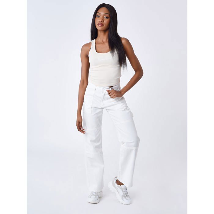 Débardeur bretelle large femme Project X Paris blanc M Blanc