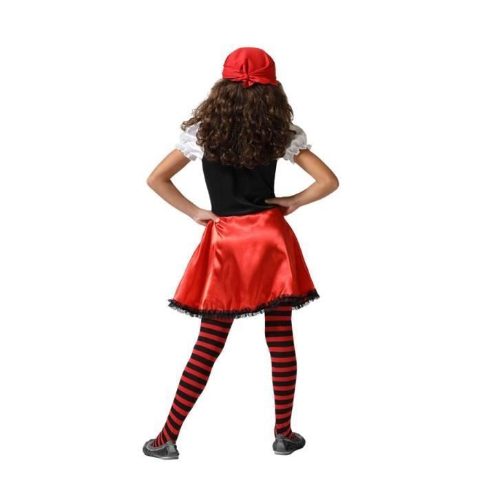 ATOSA Déguisement Pirate Commodor Femme XS – Costume Capitaine Veste Pantalon Tricorne – Soirée Thématique