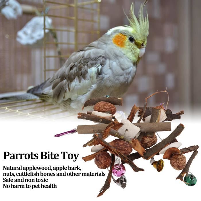 Jouets Pour Oiseaux, 8 Pièces Bois Pieds Perchoirs, Balançoires