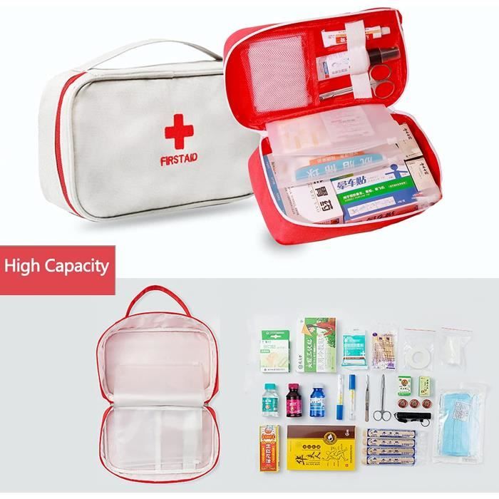 Trousse De Secours Zasjon - 26x20x18cm - Étanche Oxford - Bandoulière Incluse - Pour Voyage Outdoor