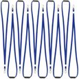 Bleu Cordons Tour de Cou Lanière anti-étouffement - Gâchette pivotant en métal tubulaire Lanyard pour Porte Badge 10 Pièces-3