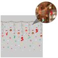 1 Feuille d'AutoCollant de Noël AutoCollant Mural Autocollant de vitrine amovible stickers de noel decoration de noel-3