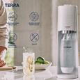 SodaStream TERRA Machine à Eau Pétillante -Pack 2 Bouteilles 1L Compatible Lave-Vaisselle + 1 Recharge de Gaz 60L à Clipser -Blanche-3