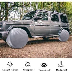 MEYAGOT 4 Housses De Protection Roues 27-29 Pouces Pour RV Camion SUV Remorque - Noir