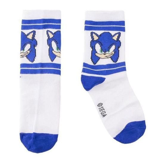 Pack 4 Paires Chaussettes Sonic Pour Enfants - Coton 75% - Avec Boîte Tirelire - Taille Unique