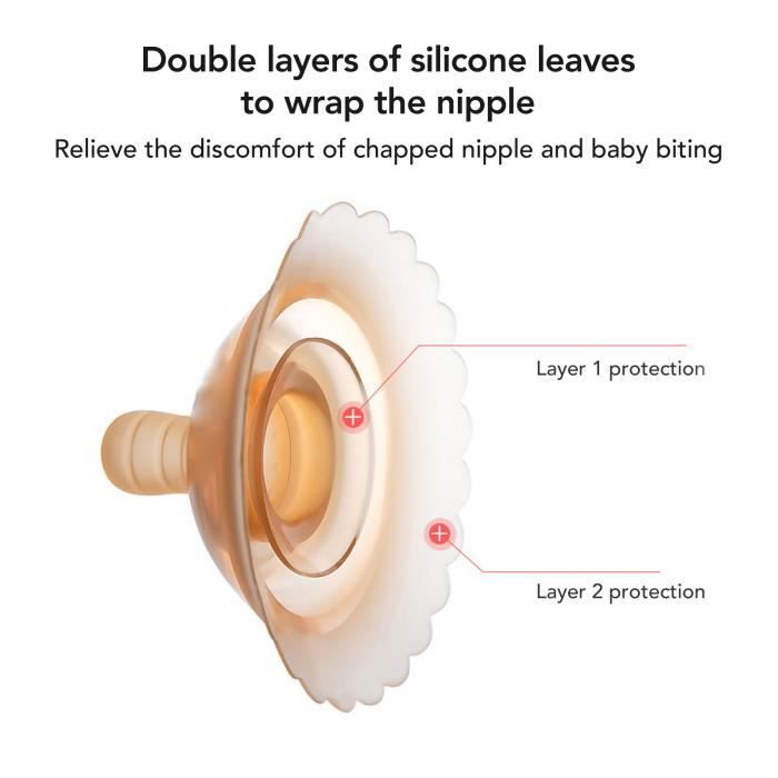 Bout de sein Taille L - Silicone - Bte stérilisation X2