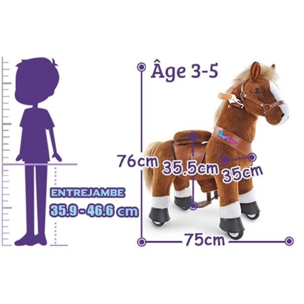 PonyCycle Cheval a Monter 4 Roues avec Frein Noir Jouet Enfant Trotteur Cdiscount Jeux Jouets