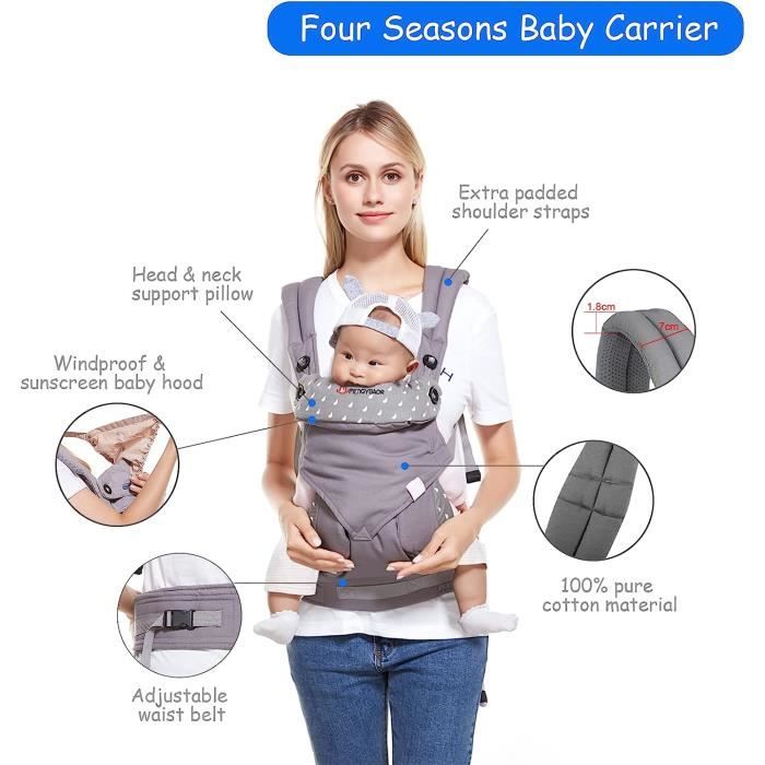 Porte B b Sac Dos Pour Enfant Coton Et Respirant Ergonomique