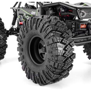 Set Pneus Et Jantes Beadlock 1.9 INJORA - 4 Pneus Caoutchouc + 4 Jantes Métal, Pour 1/10 RC Crawler SCX10 TRX4
