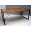 Table A Manger Style Industriel 200x90x76cm Plateau En Bois Massif