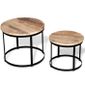 Table Basse 2 Pcs Style Contemporain Table De Salon Bois De