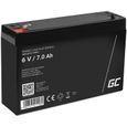 GreenCell®  Rechargeable Batterie AGM 6V 7Ah accumulateur au Gel Plomb Cycles sans Entretien VRLA Battery étanche Résistantes-0