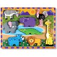 Puzzle en bois Animaux de Safari - MELISSA & DOUG - 9 pièces - Pour enfants à partir de 2 ans-0