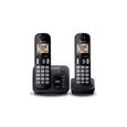 Téléphone sans fil avec répondeur PANASONIC KX-TGC222EB - Noir - Ecran LCD - 50 noms et numéros - 15 sonneries-0