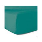 LE LINGE DE JULES Drap-housse 100% coton 57 Fils Vert turquoise 120 x 190 cm - Bonnet 30 cm