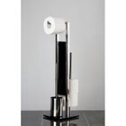 AC-DÉCO Combiné WC dérouleur papier et brosse WC - Rivalta - Inox
