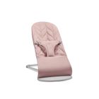 BABYBJORN BABYBJÖRN Transat Bliss, Cadre Gris Clair, Coton, Matelassage Pétale, Rose poudré