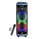 Enceinte karaoké - INOVALLEY - RGB - 800 Watts - Bluetooth V5.0 - Micro sans fil inclus - Autonomie 2 à 3 heures - LED